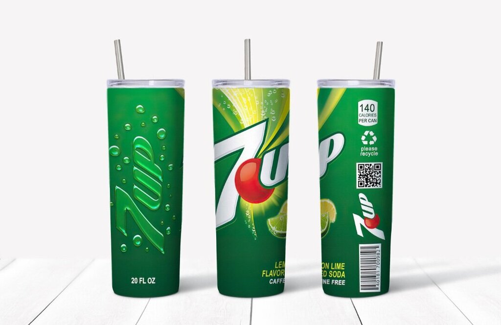 7UP SUBLIMATED TUMBLER