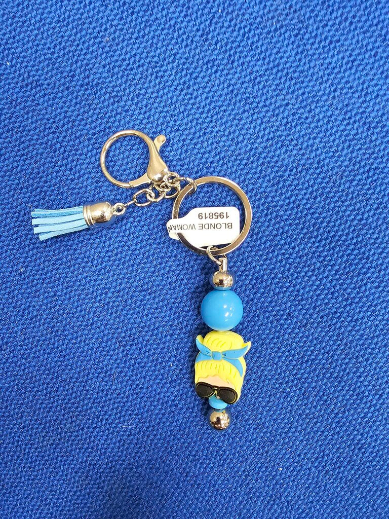 BLONDE WOMAN KEYCHAIN