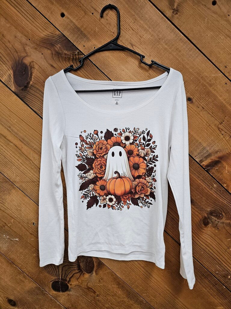 GHOST PUMPKIN FLOWERS shirt
