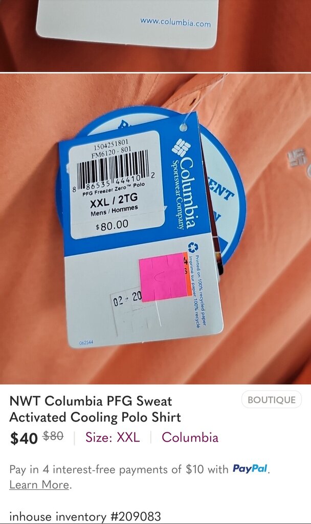 NEW COLUMBIA SHIRT