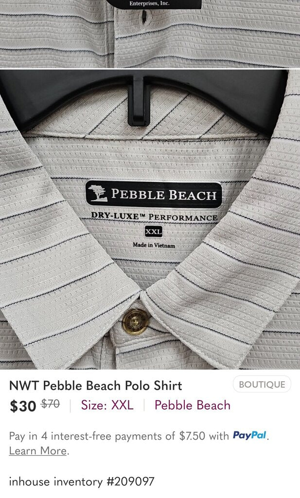 NEW PEBBLE BEACH SHIRT