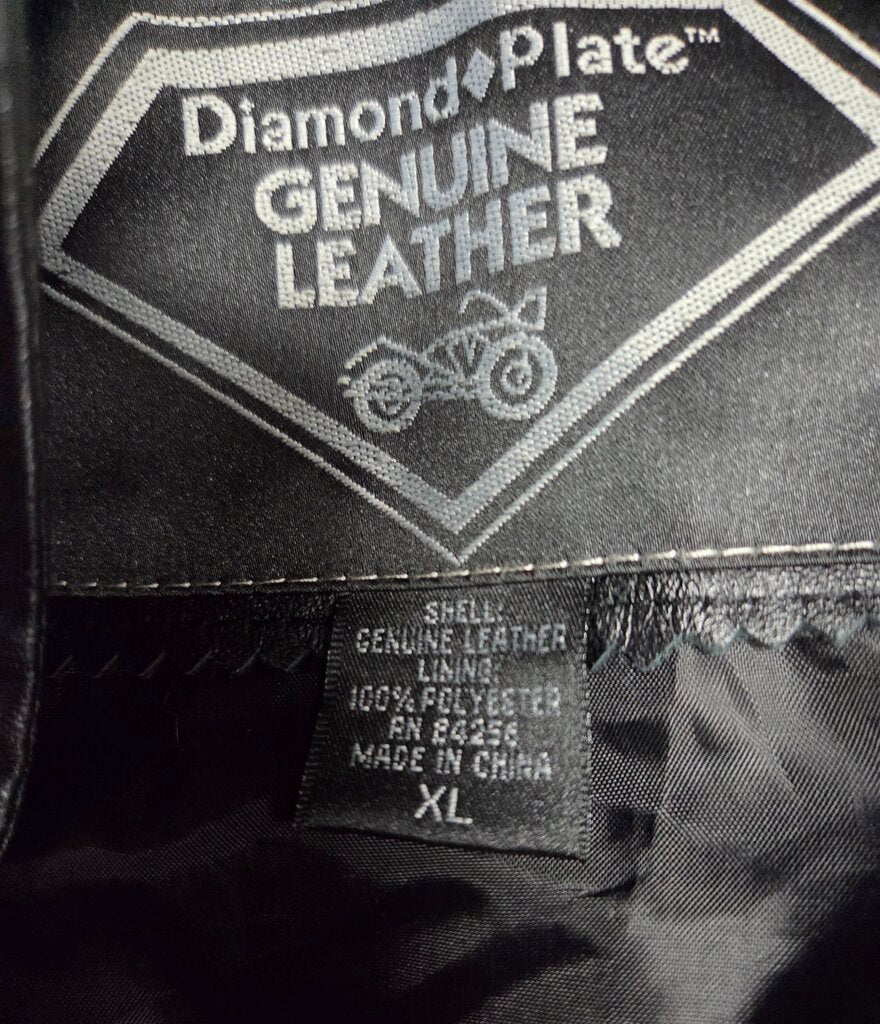 Diamond Plate Genuine Leather Vest