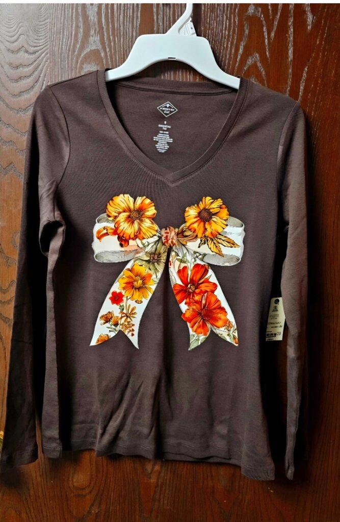 NEW FLOWER BOW SHIRT