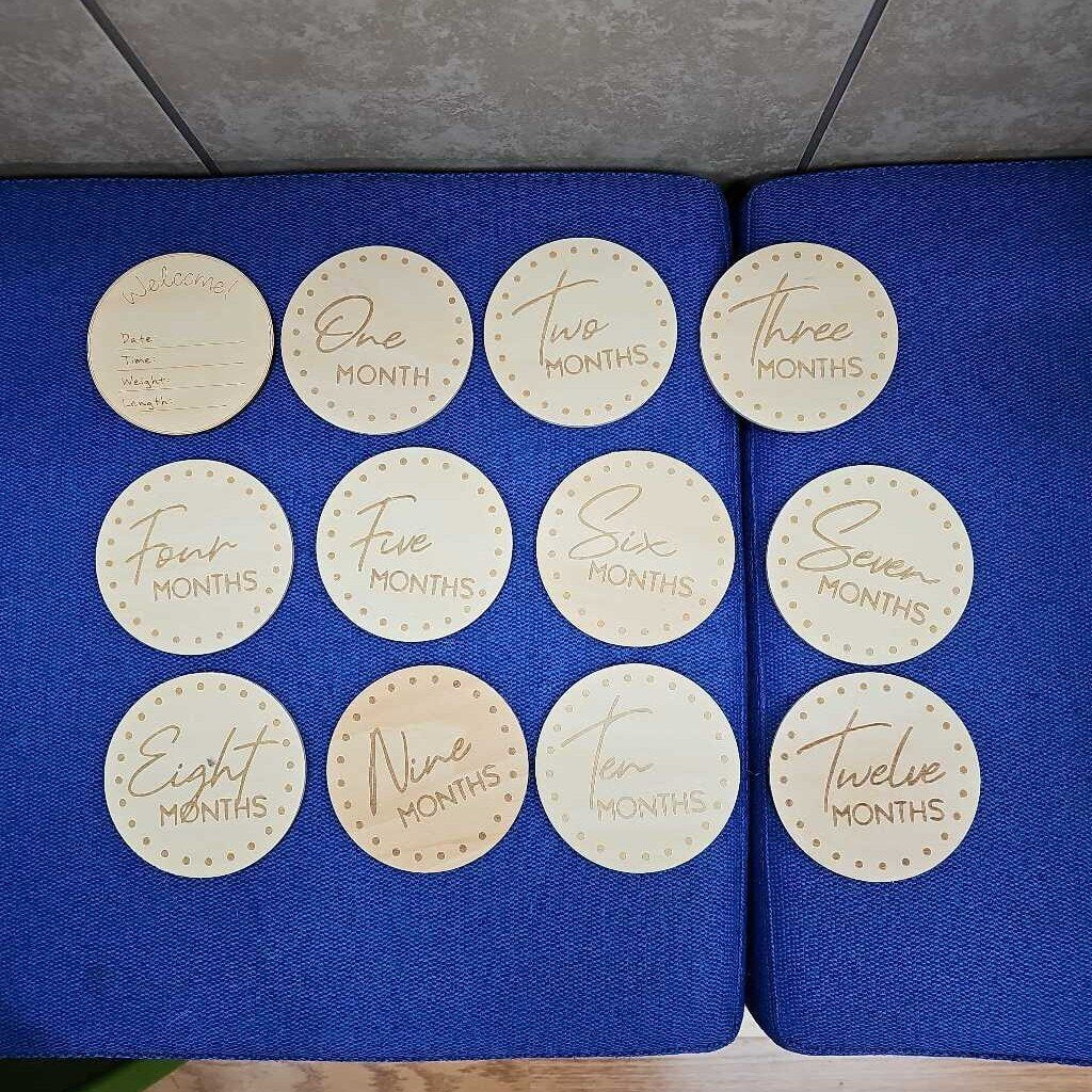 Hobby Lobby 13 pc set milestone wood