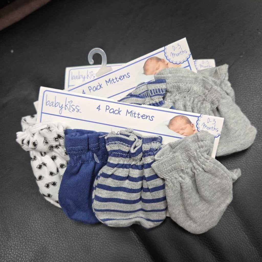 New Baby Kiss 4 Pack Mittens