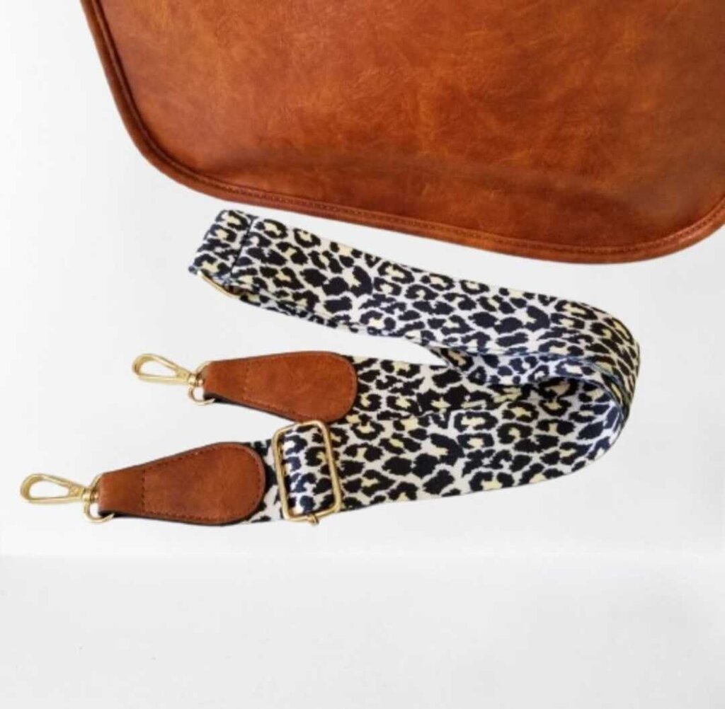 Leather Purse Leopard Strap