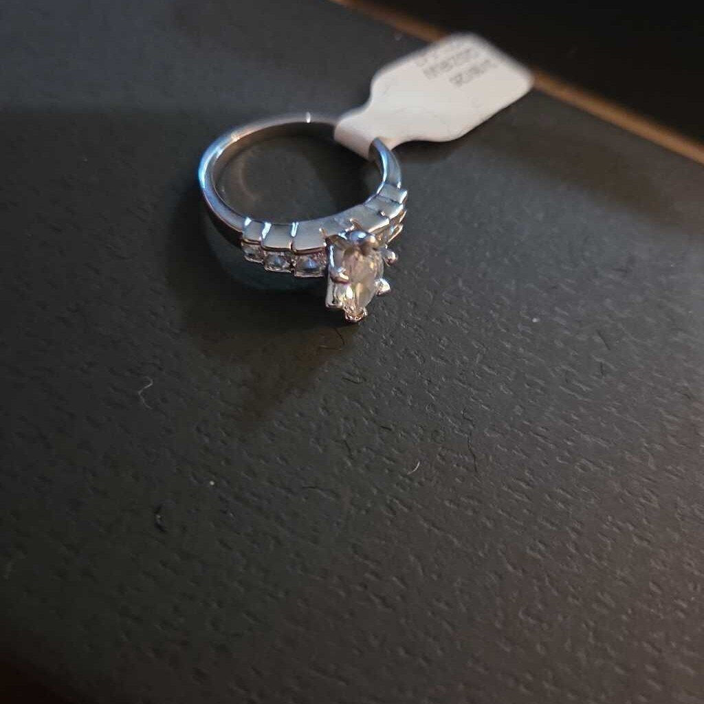 Marquise Cut Engagement Ring with Side Stones