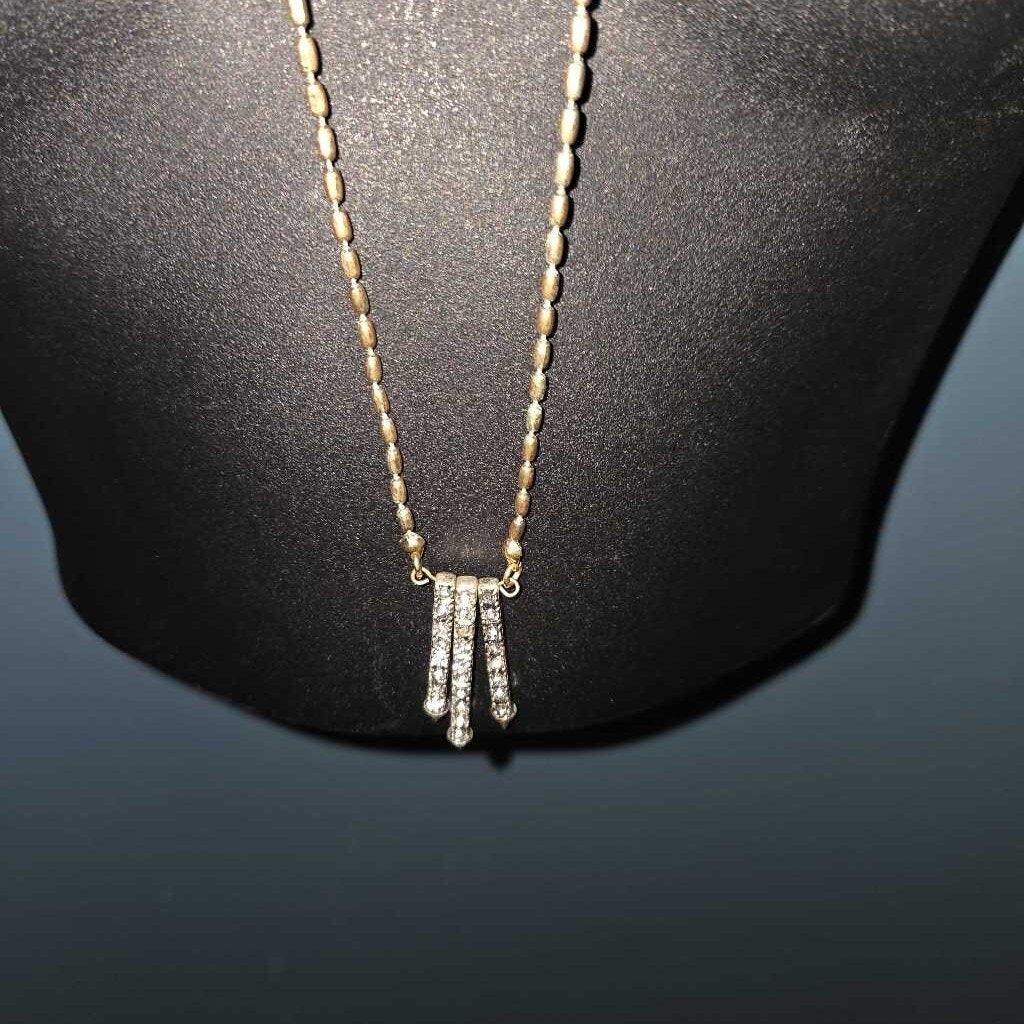 Vintage Necklace with Geometric Pendant