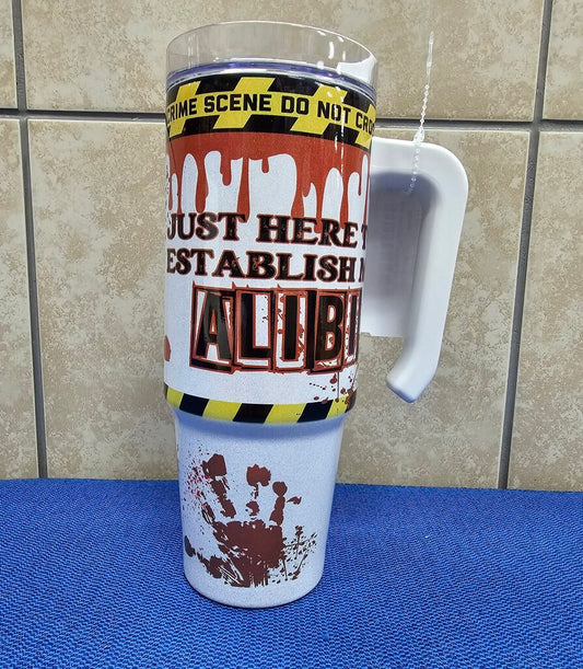 Crime Scene Tumbler W/han