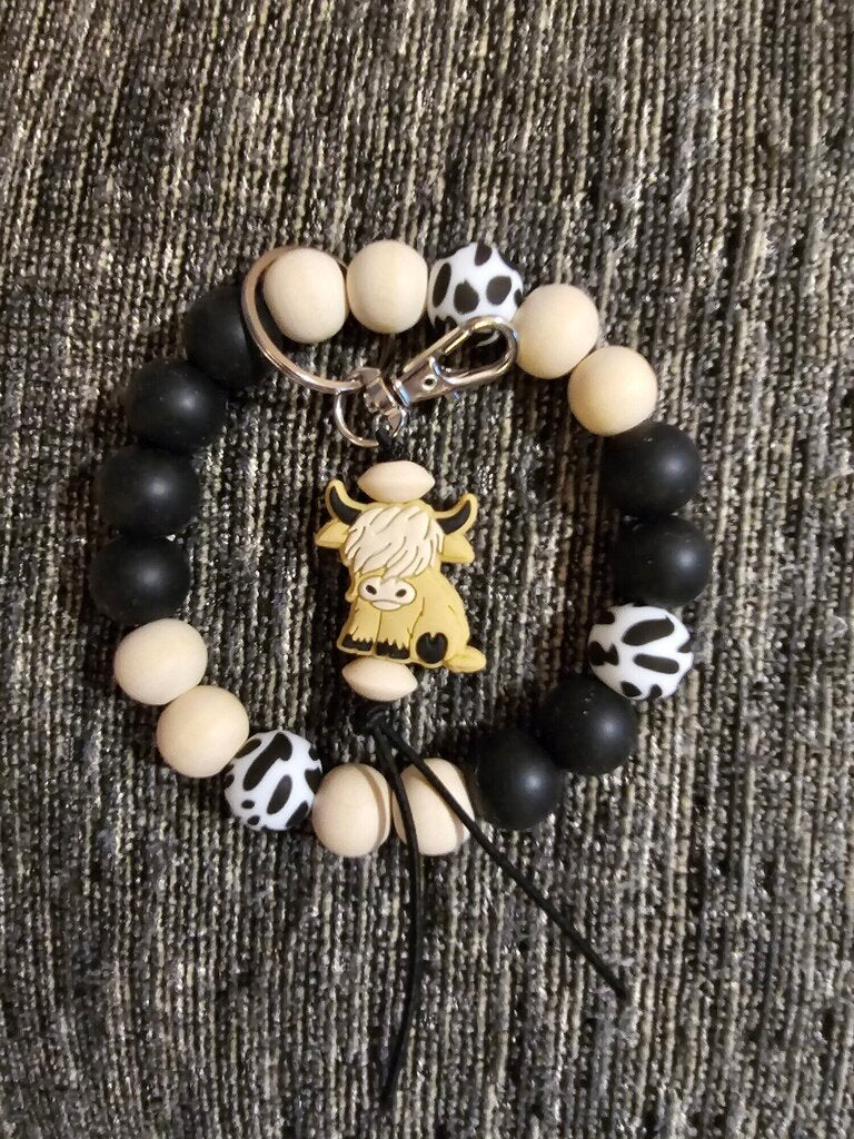 COW WRISTLET KEYCHAIN