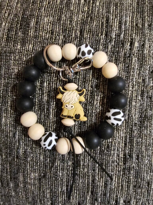 COW WRISTLET KEYCHAIN