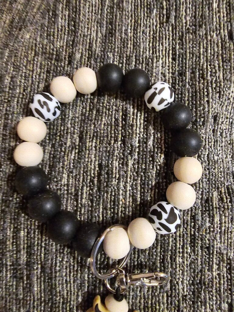 COW WRISTLET KEYCHAIN