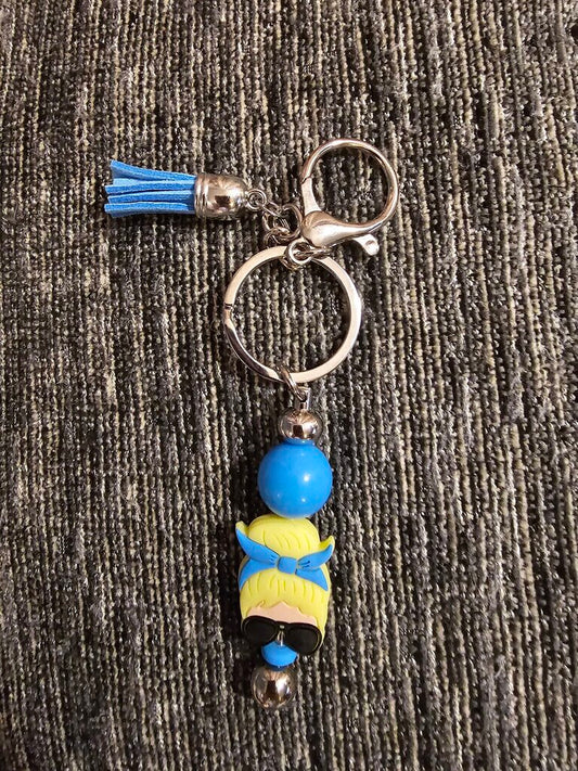 BLONDE WOMAN KEYCHAIN