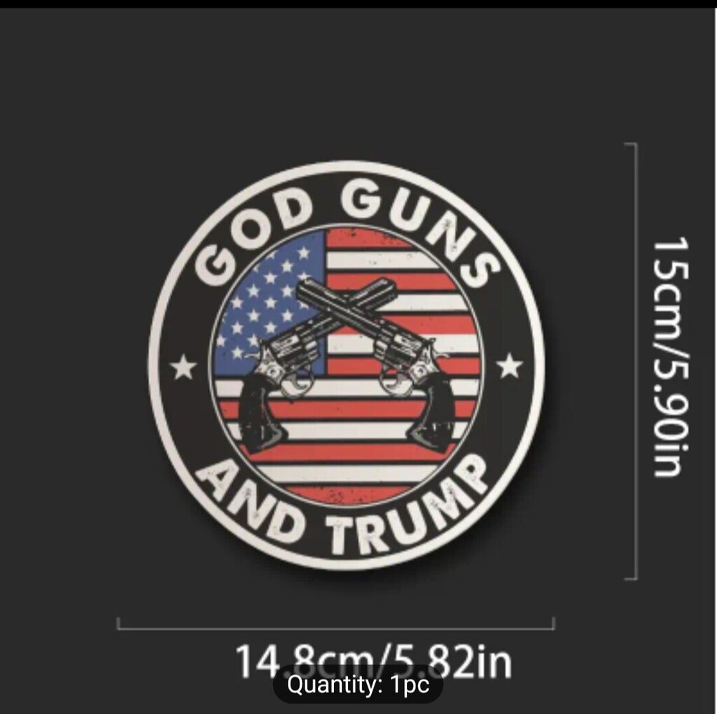 WINDOW DECAL GOD GUNS