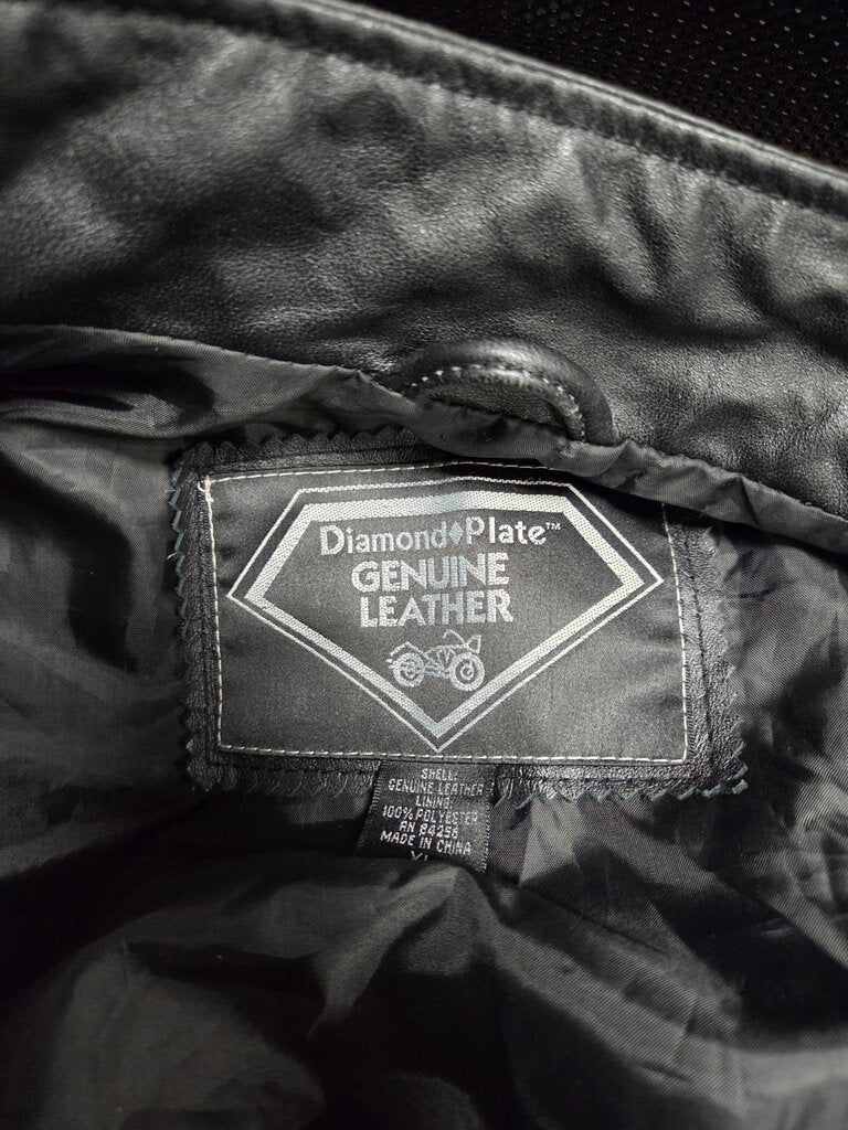 Diamond Plate Genuine Leather Vest