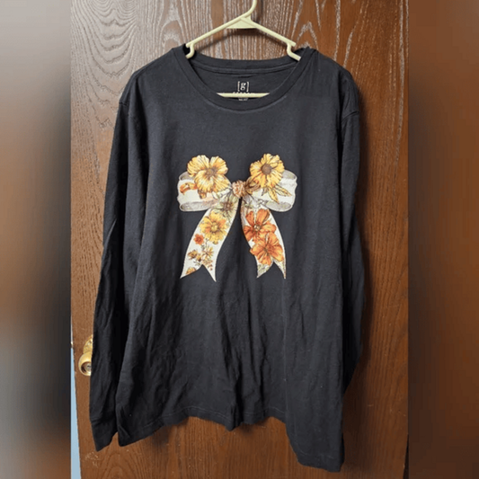 NEW FLOWER BOW SHIRT