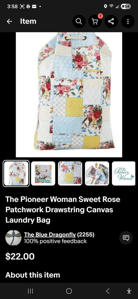 PIONEER WOMAN LAUNDRY BAG