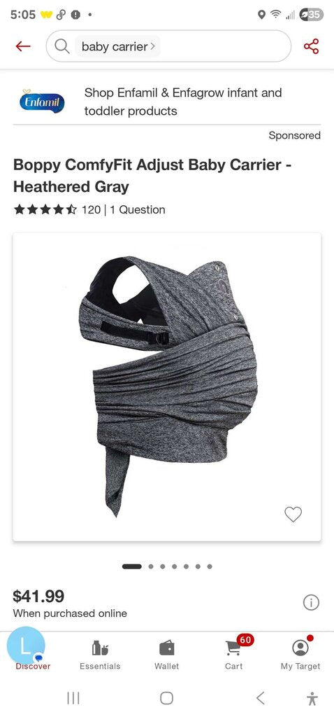 Boppy ComfyFit Adjust Baby Carrier