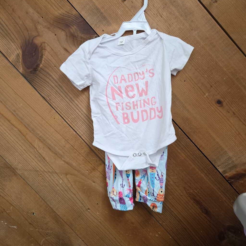 Daddy's New Fishing Buddy 2pc Outfit
