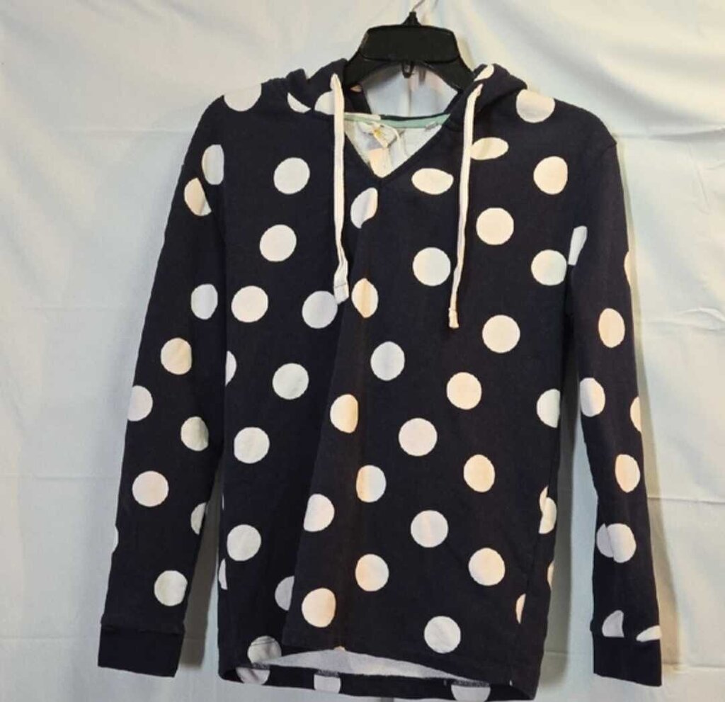 New Boden Polka Dot Jersey Lounge Hoodie