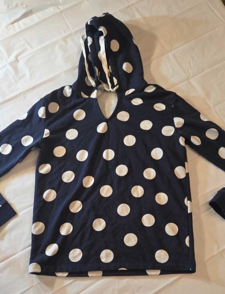 New Boden Polka Dot Jersey Lounge Hoodie