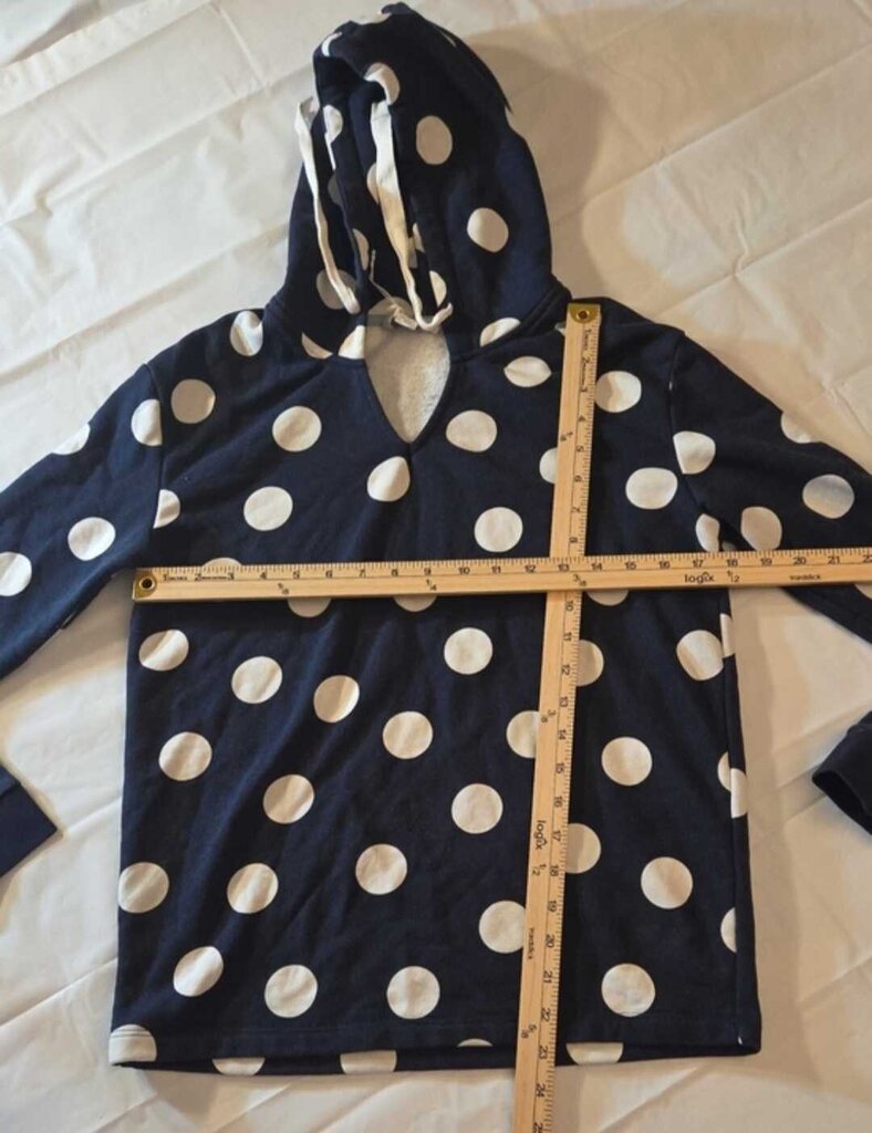 New Boden Polka Dot Jersey Lounge Hoodie