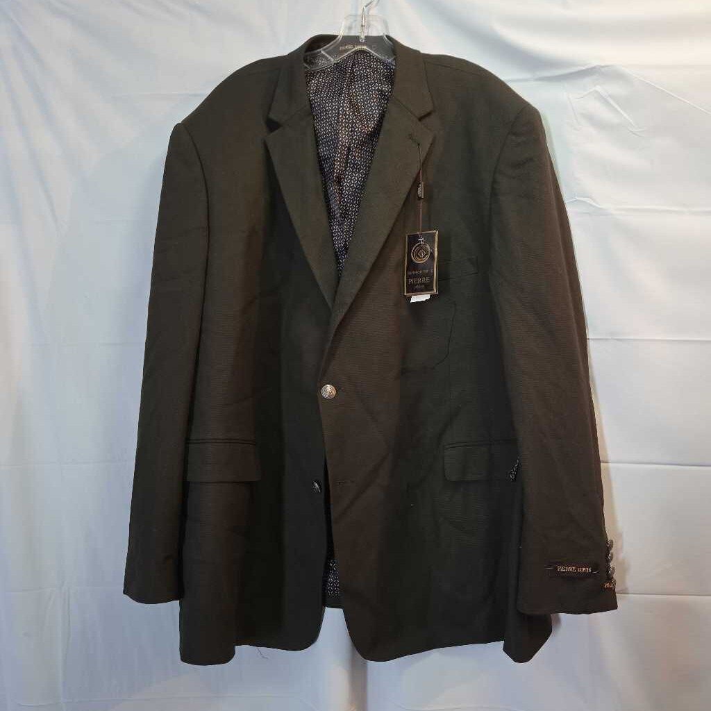 New Pierre Loren Sport Coat, Suit Jacket, Blazer Dark Army / Olive Green