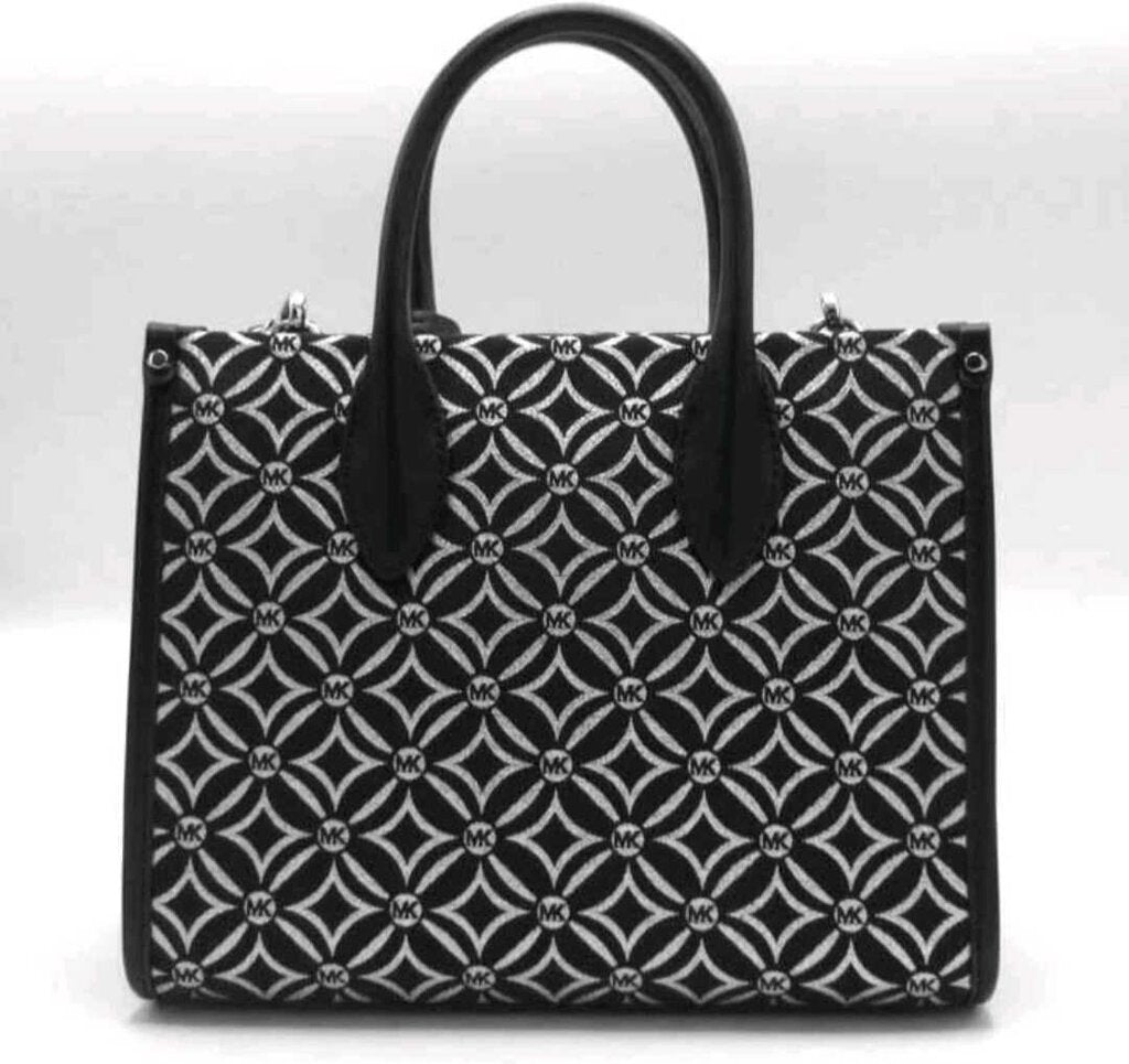 Michael Kors Mirella Medium Metallic Logo Jacquard Tote Bag