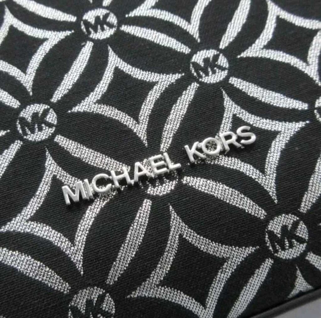 Michael Kors Mirella Medium Metallic Logo Jacquard Tote Bag