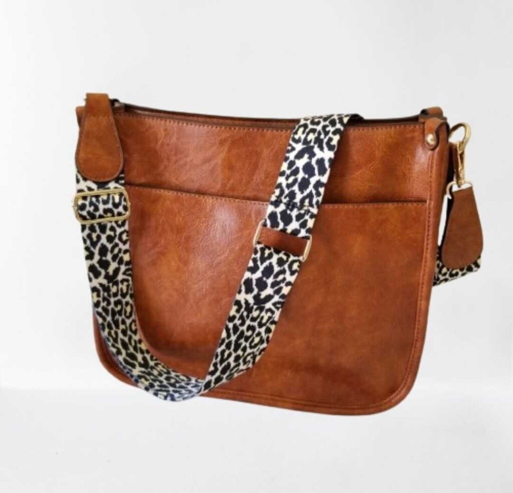 Leather Purse Leopard Strap