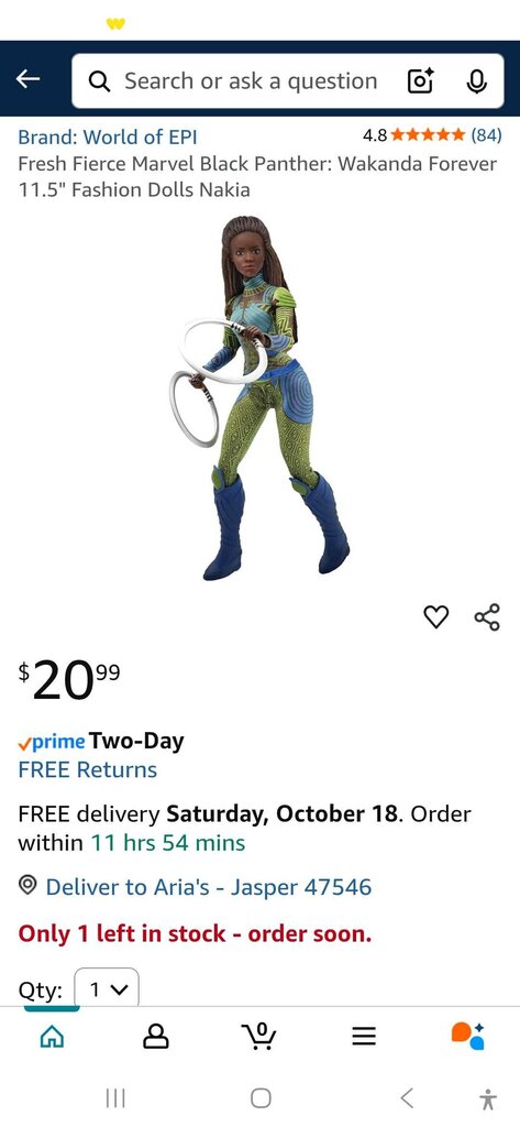 New Wakanda Forever Doll
