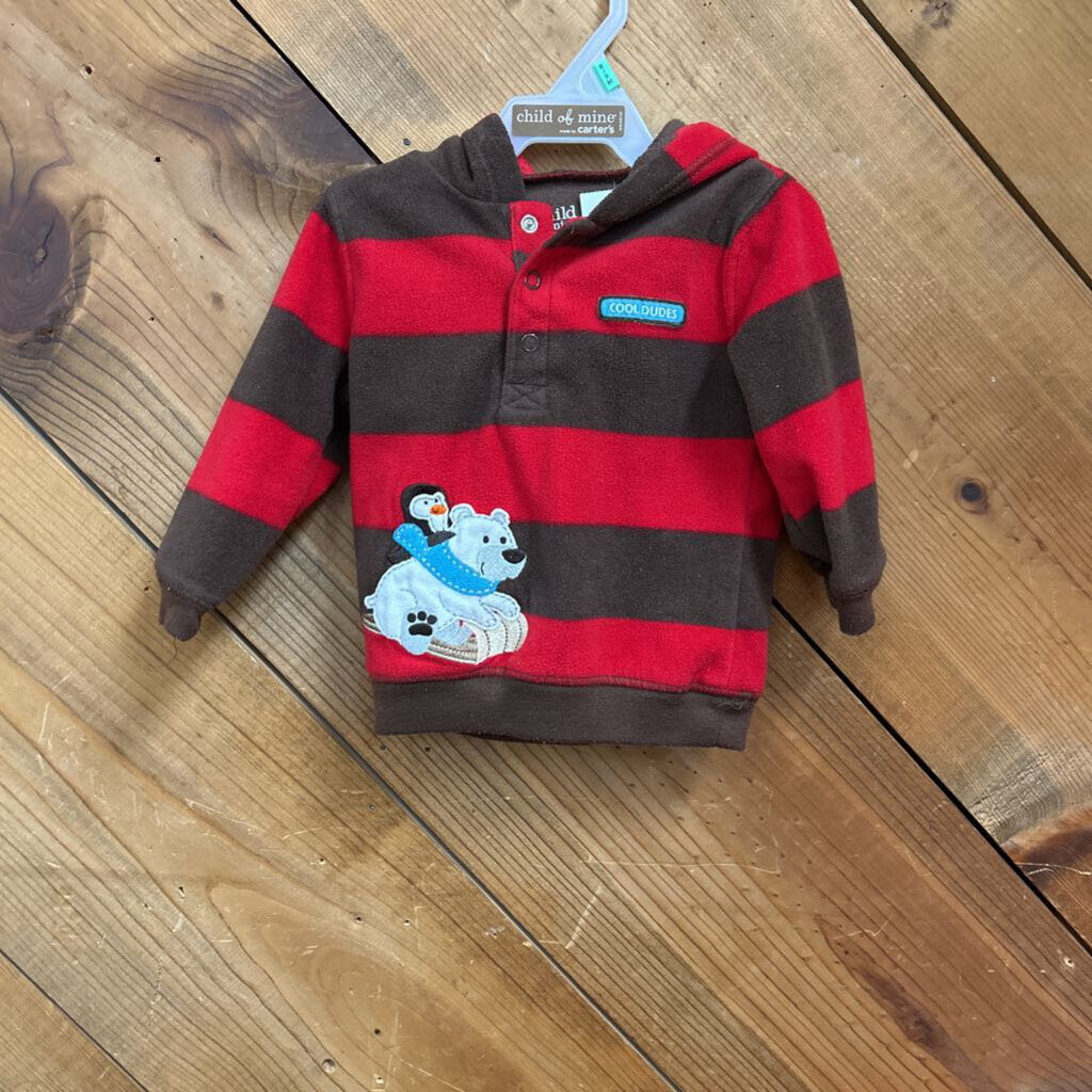 Carters Fleece Hooded Shirt