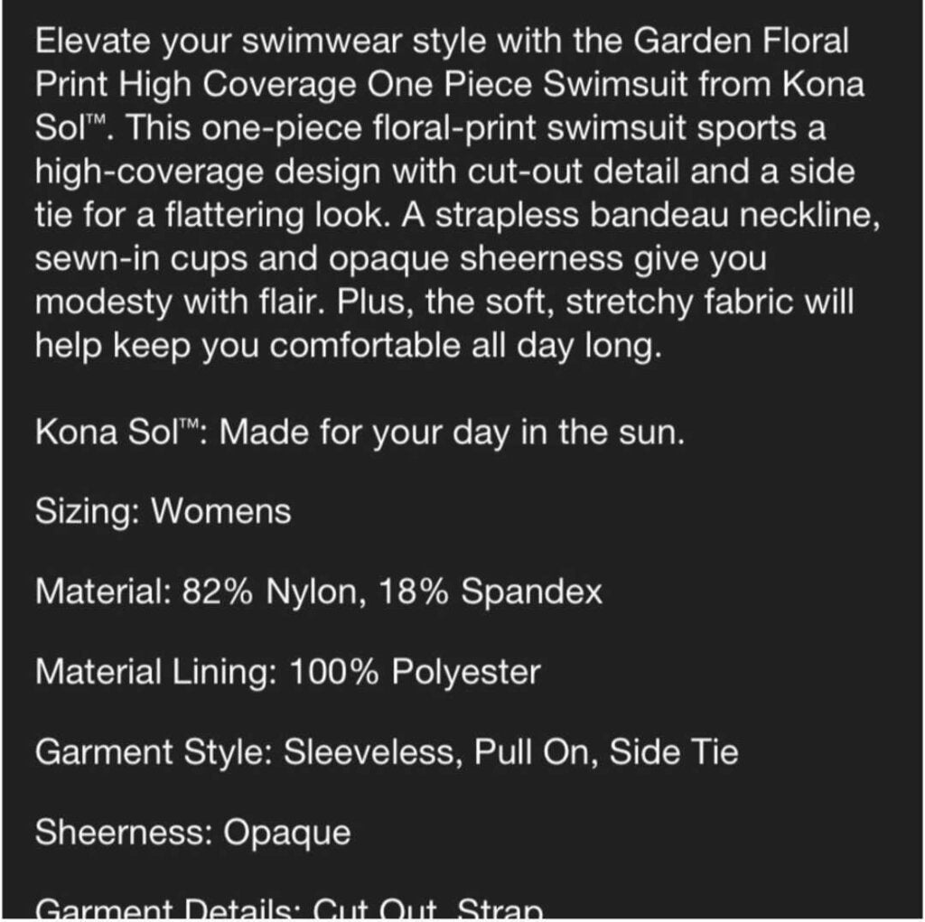 New Kona Sol Swimsuit