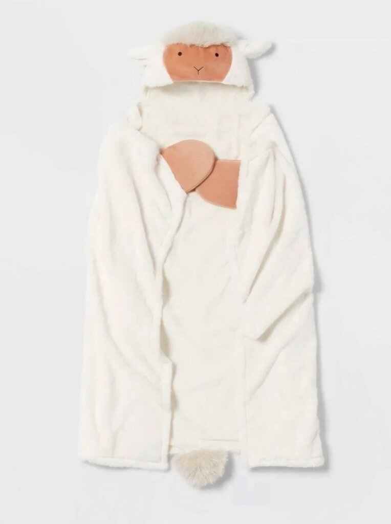 New PillowFort Hooded Sheep Blanket