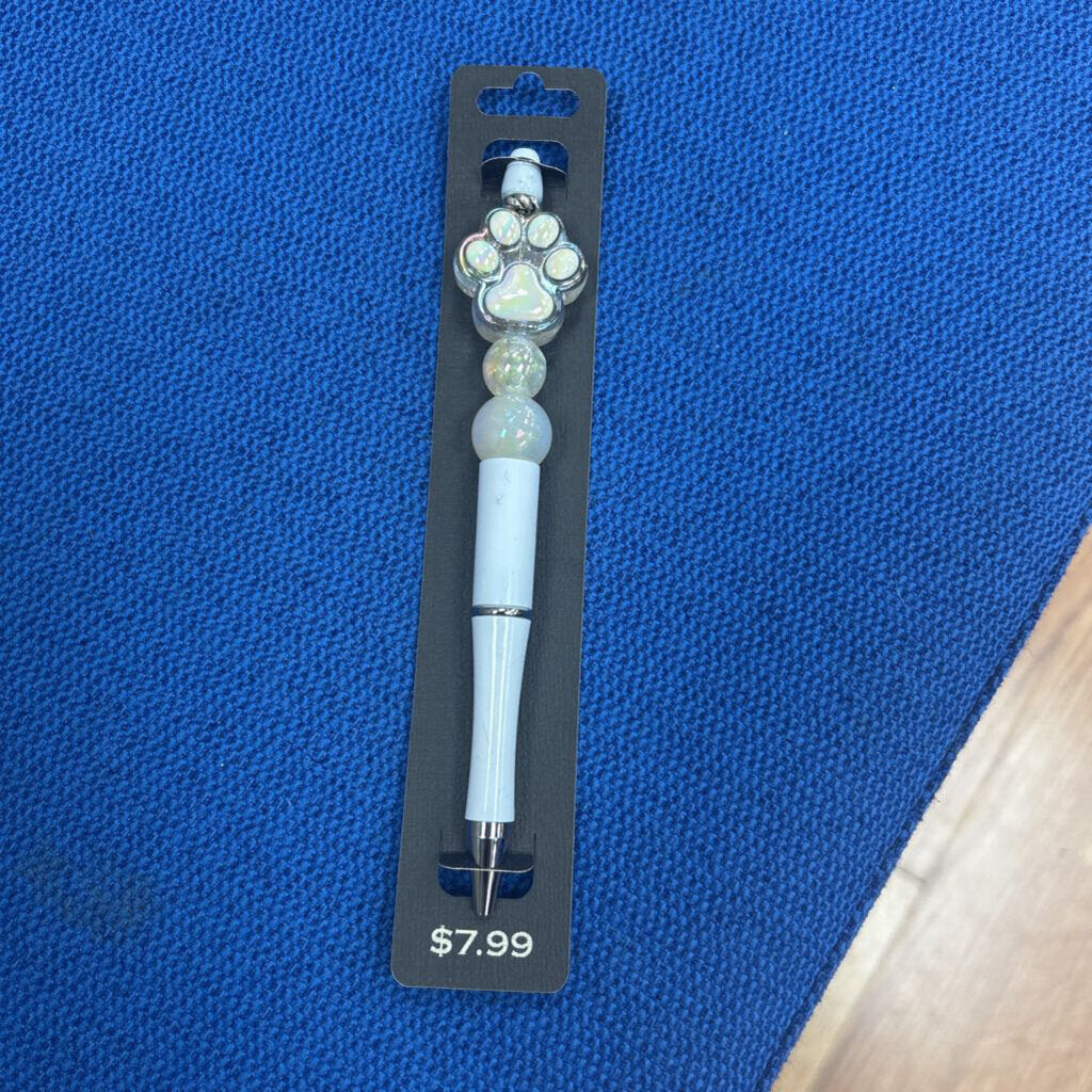 Paw Print Beaded Pen