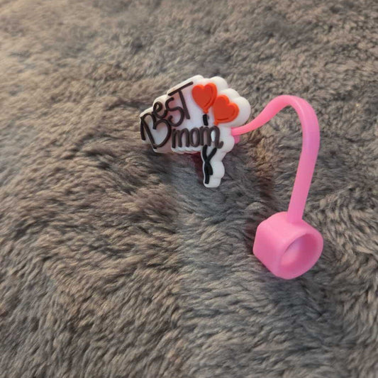 New Best Mom Straw Topper
