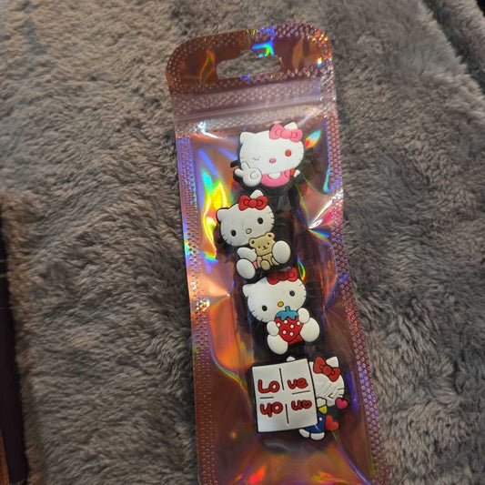 New Hello Kitty Croc Charms Set of 4