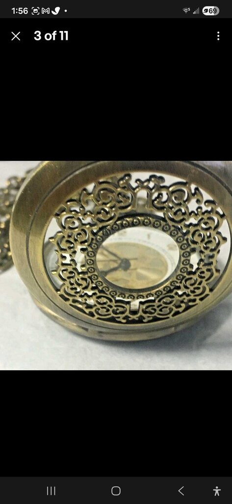 Vintage Style Pocket Watch w/Ornate Cover