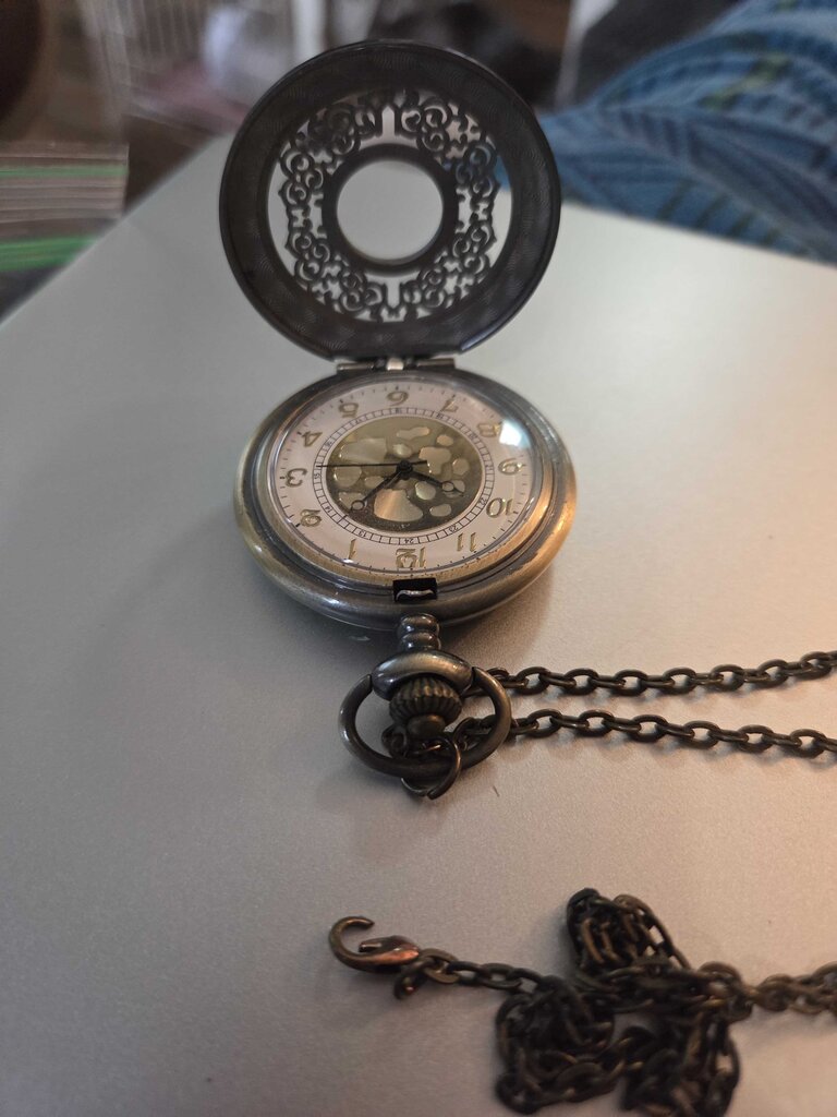 Vintage Style Pocket Watch w/Ornate Cover