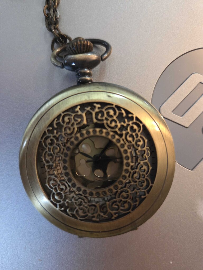 Vintage Style Pocket Watch w/Ornate Cover