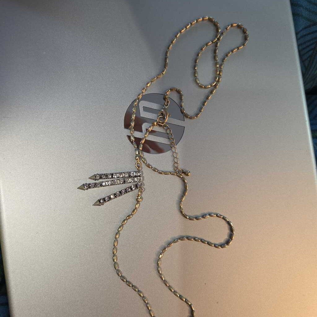 Vintage Necklace with Geometric Pendant