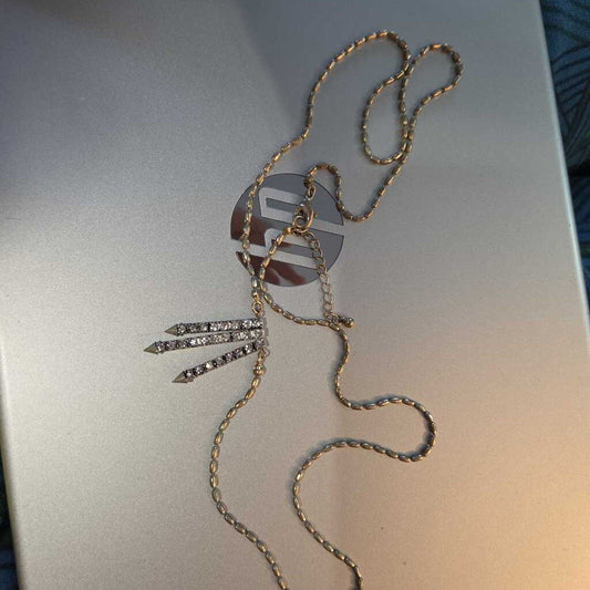 Vintage Necklace with Geometric Pendant