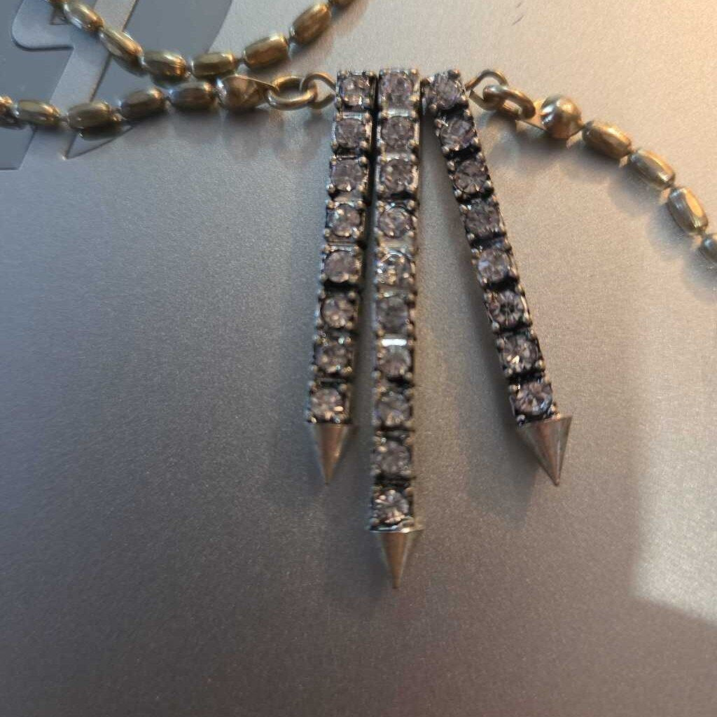 Vintage Necklace with Geometric Pendant