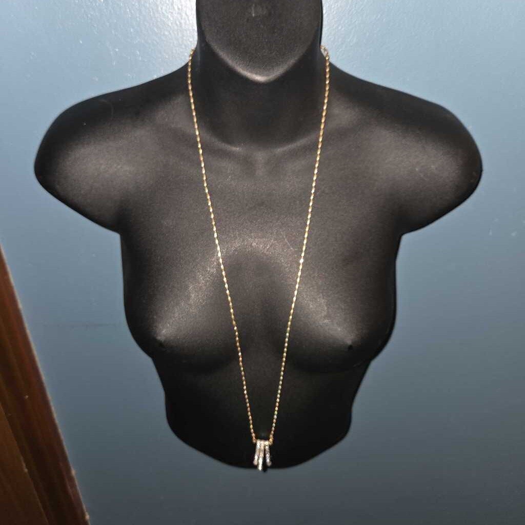 Vintage Necklace with Geometric Pendant