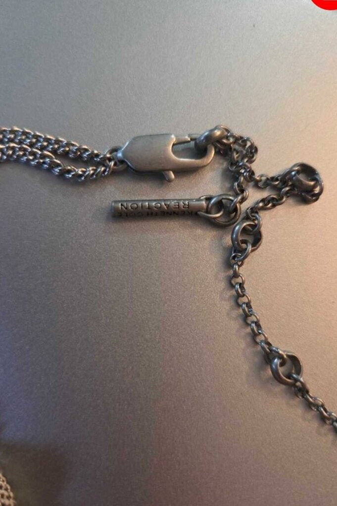 Vintage Multi Strand Silver Tone Chain Necklace