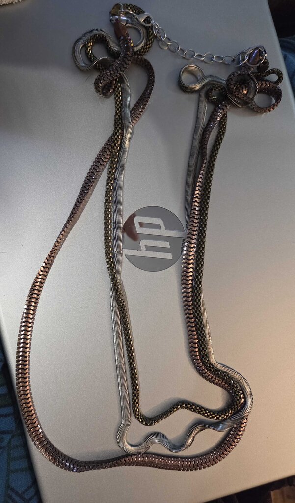 Vintage Multi-Strand Metal Snake Chain