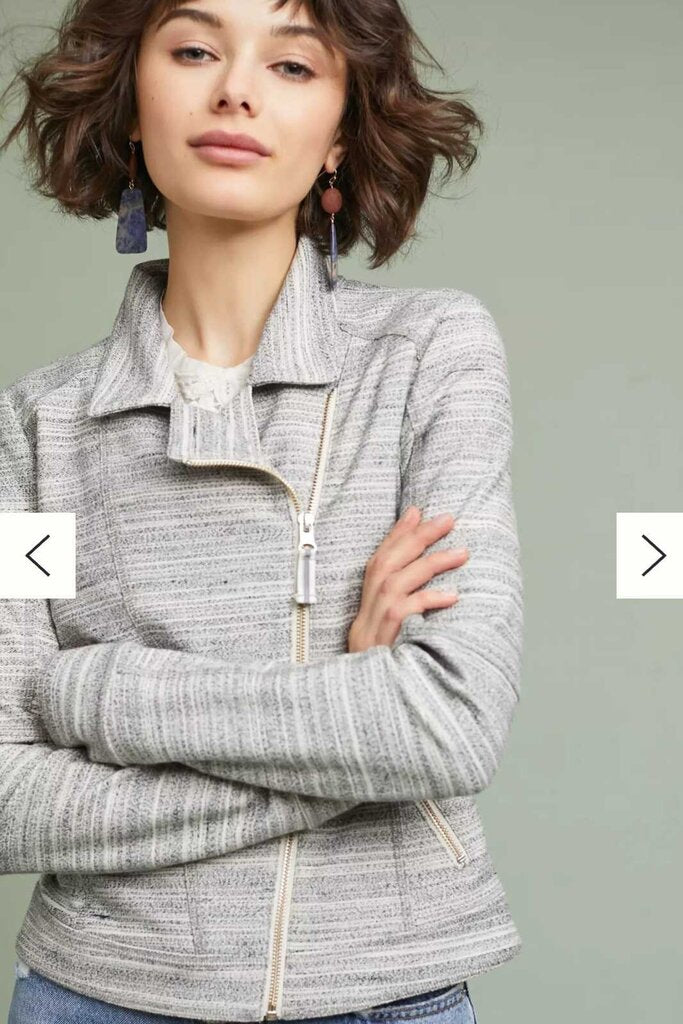 Anthropologie Caitlin Knit Moto Jacket