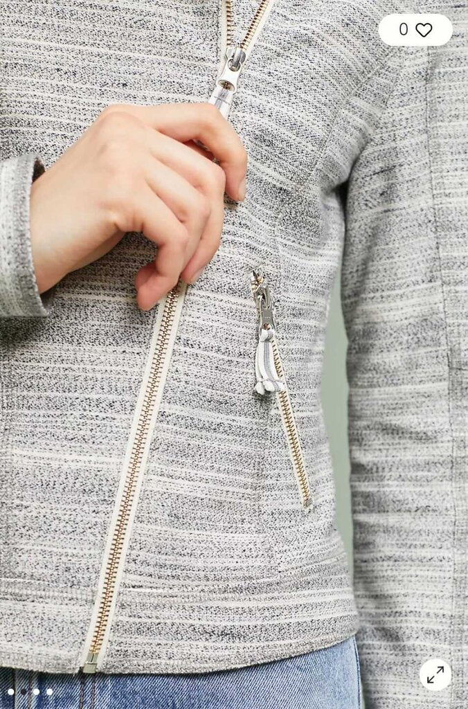 Anthropologie Caitlin Knit Moto Jacket