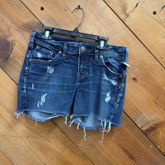 Silver Jean Shorts