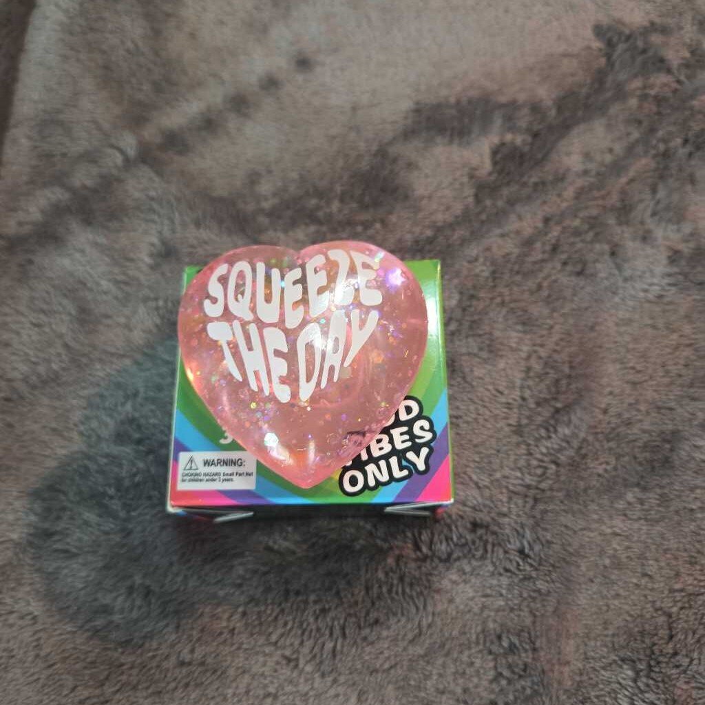 Good Vibes Only Heart Squishy Squeeze the Day